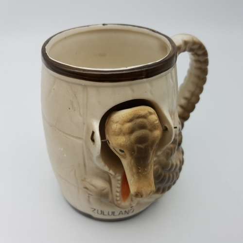 RARE!!!! Vintage "ZULU-LAND" Moving Porcelain Tankard!!!