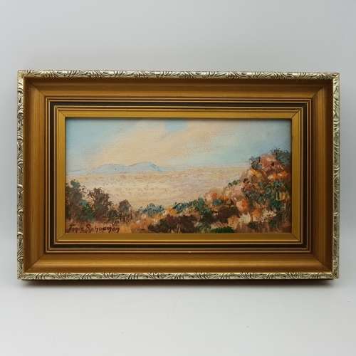 Framed Original Jonie Schoeman Oil on Board SA Landscape!!!!
