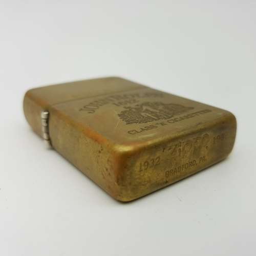 Original Vintage Solid Brass ZIPPO Lighter