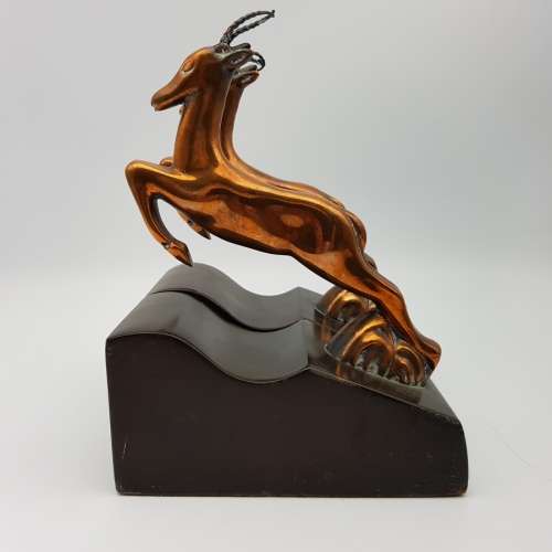 RARE!!! Two Vintage Copper Springbok Book Ends!!!