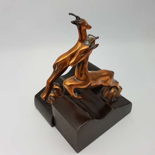 RARE!!! Two Vintage Copper Springbok Book Ends!!!