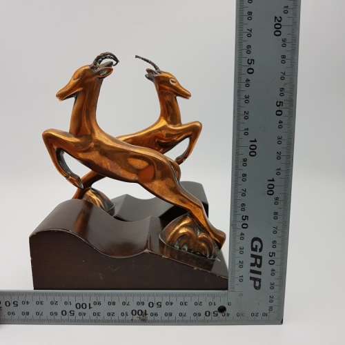 RARE!!! Two Vintage Copper Springbok Book Ends!!!