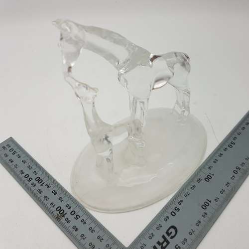 Large Glass "Family Giraffe" Paperweight!!!