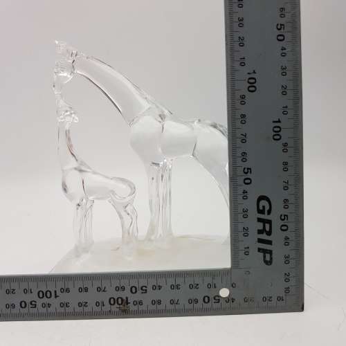 Large Glass "Family Giraffe" Paperweight!!!