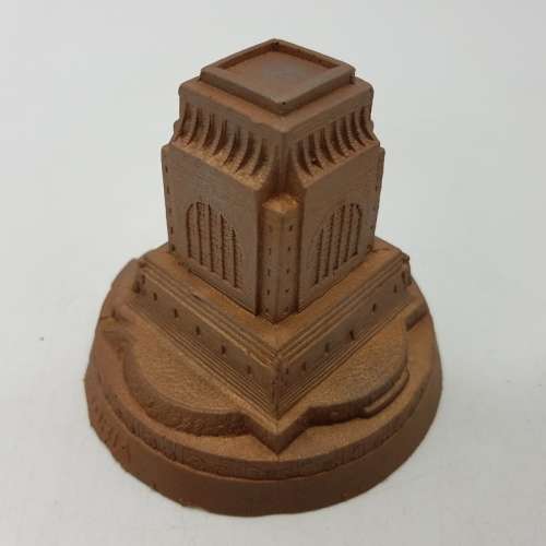 Detailed Voortrekker Monument Applied Bronze Paperweight