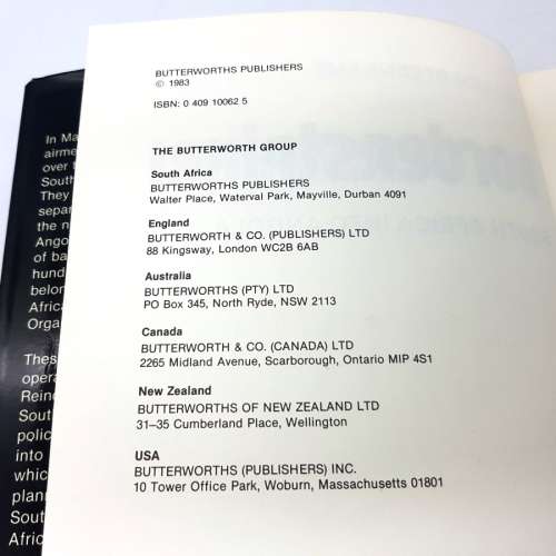 RARE!!! Borderstrike! South Africa Into Angola - Willem Steenkamp (Original Dust Jacket)