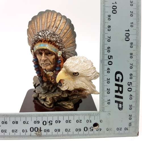 Original Highly Detailed Meerchi Figure: "Native Indian and Eagle"