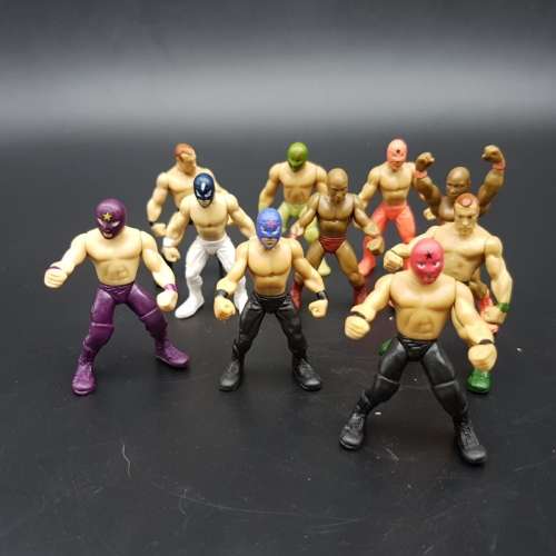 Large Collection of Articulated Miniature Wrestling Figurines (Bid for all)