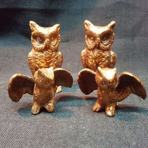 4 Solid Copper Owl Miniatures!!! (Bid for 4)