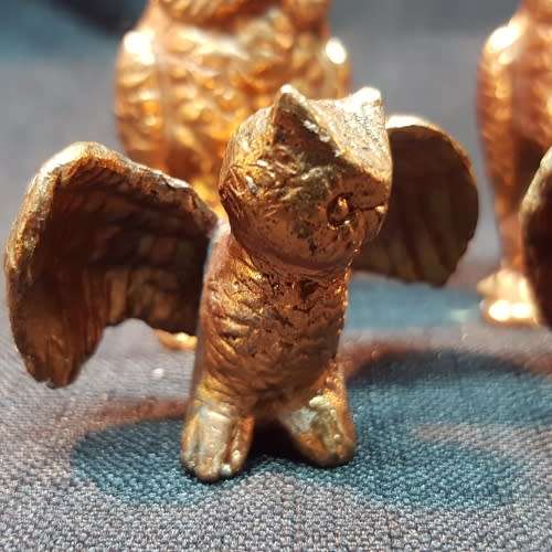 4 Solid Copper Owl Miniatures!!! (Bid for 4)