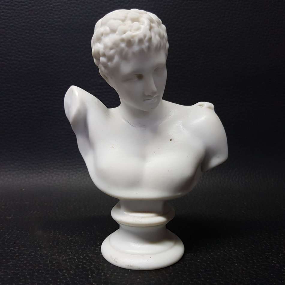 Original German White Porcelain "Hermes" Paperweight Bust!!!