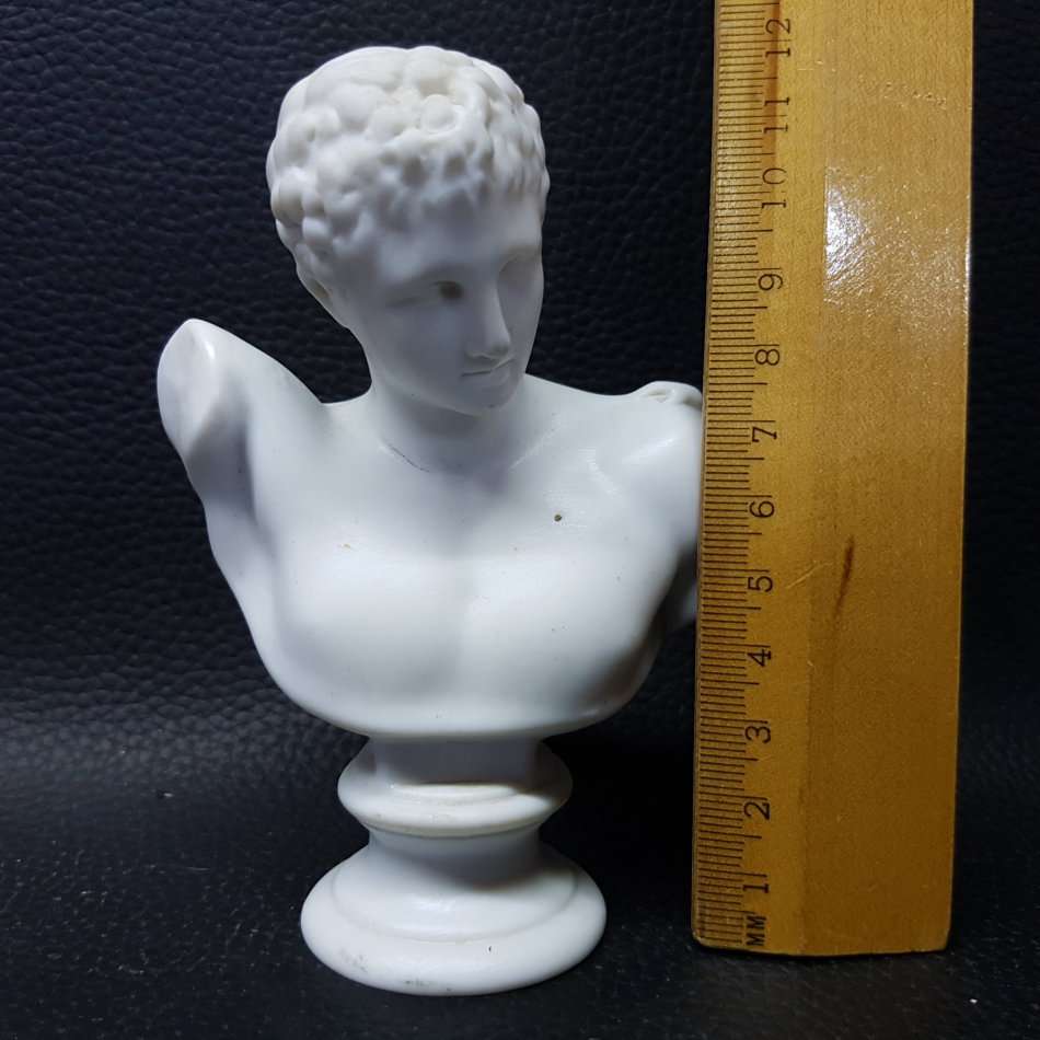 Original German White Porcelain "Hermes" Paperweight Bust!!!
