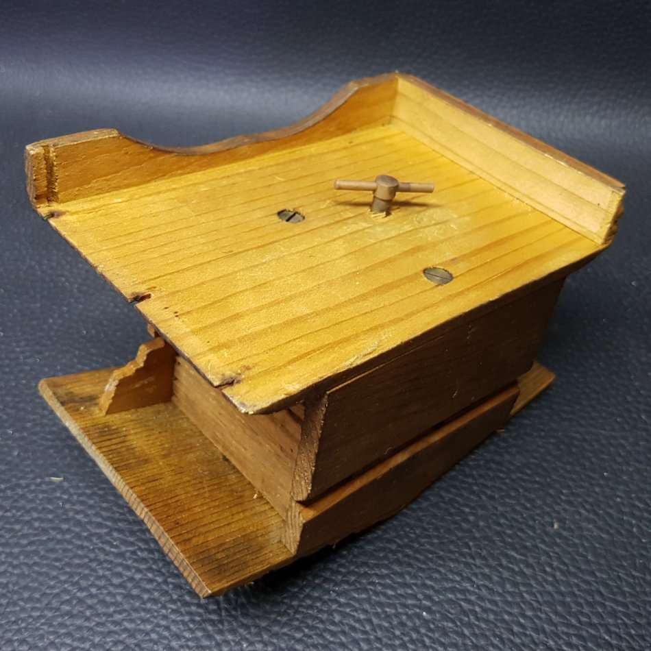 Vintage Swiss Hand Crafted Wood Music and Trinket Box (Working)