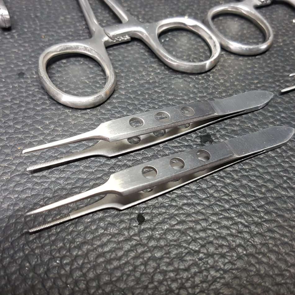 Large Selection of Stainless Steel Medical Clamps and Pinches (Bid for all)