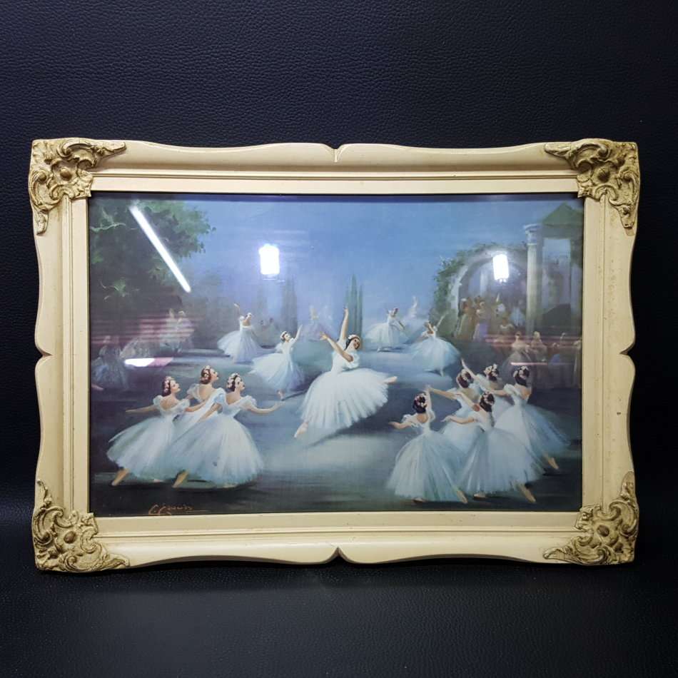 Vintage 1950' Carlotta Edwards Framed L'Aiglon Ballet Print!!!