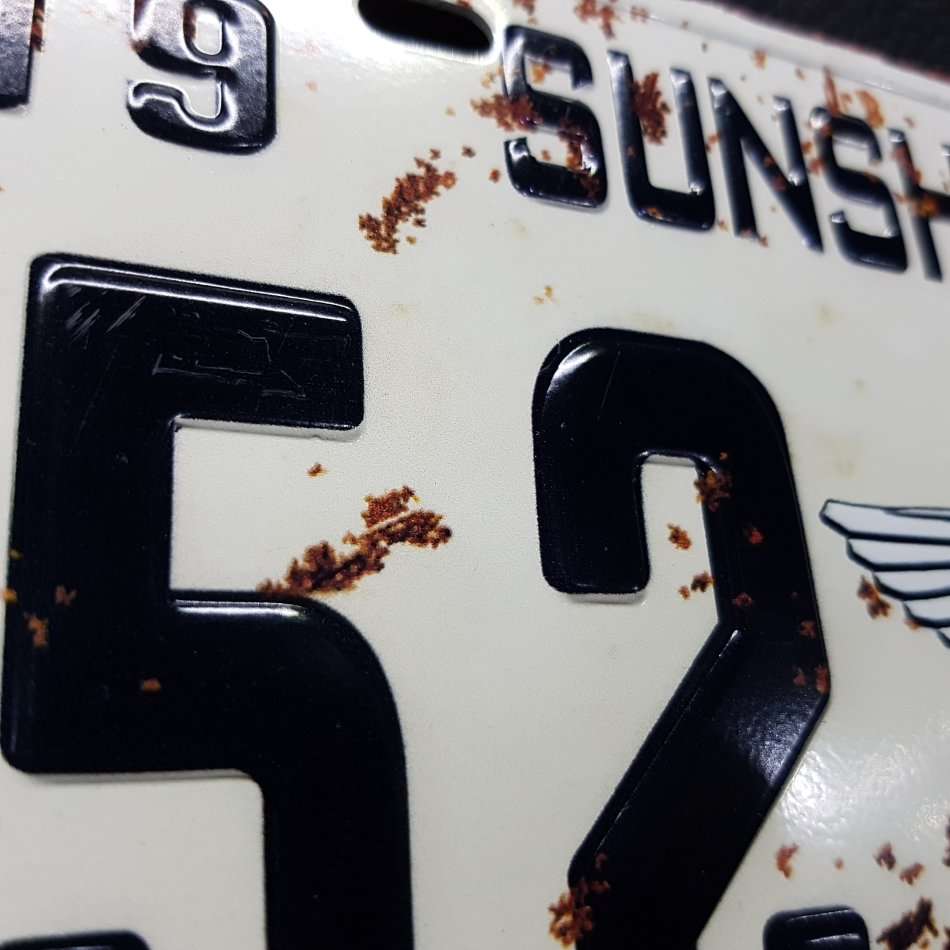 Reproduces Embossed Vintage Look England Number Plate!!!