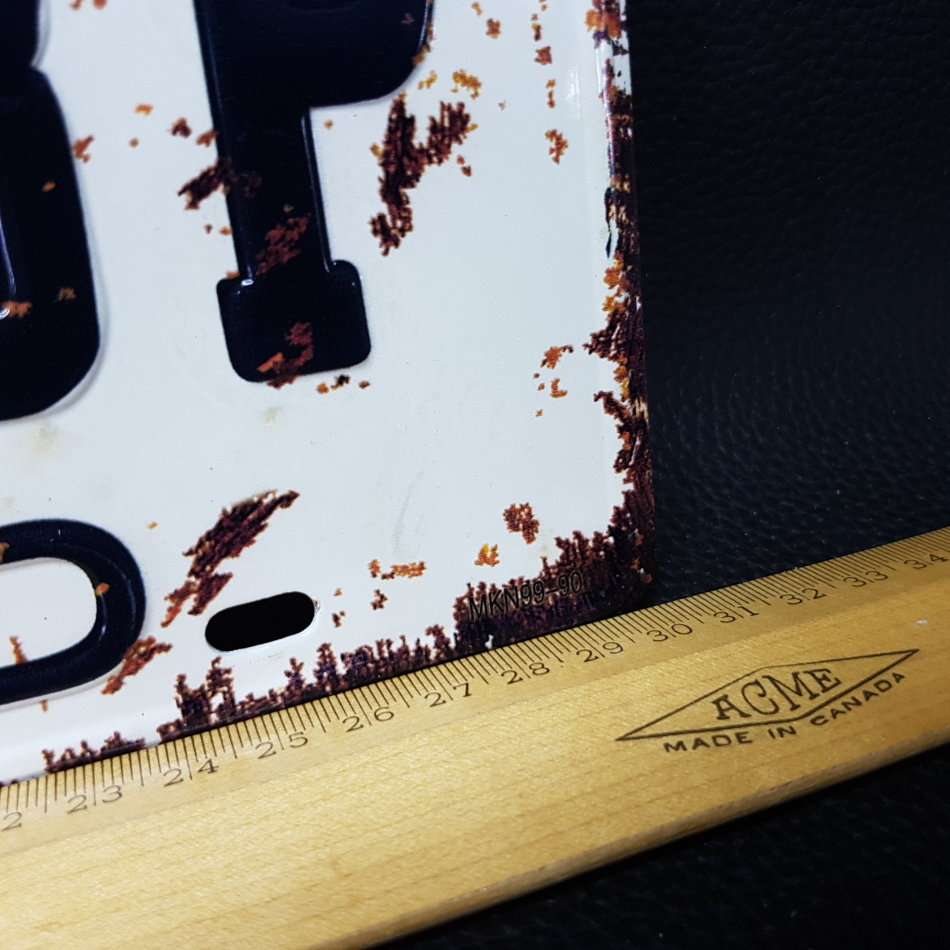 Reproduces Embossed Vintage Look England Number Plate!!!