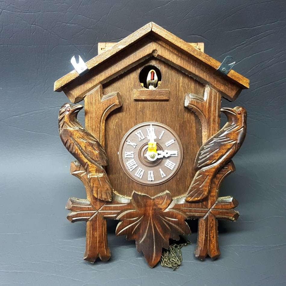 Original Wood Cuckoo Clock (Not Working, No Weights)