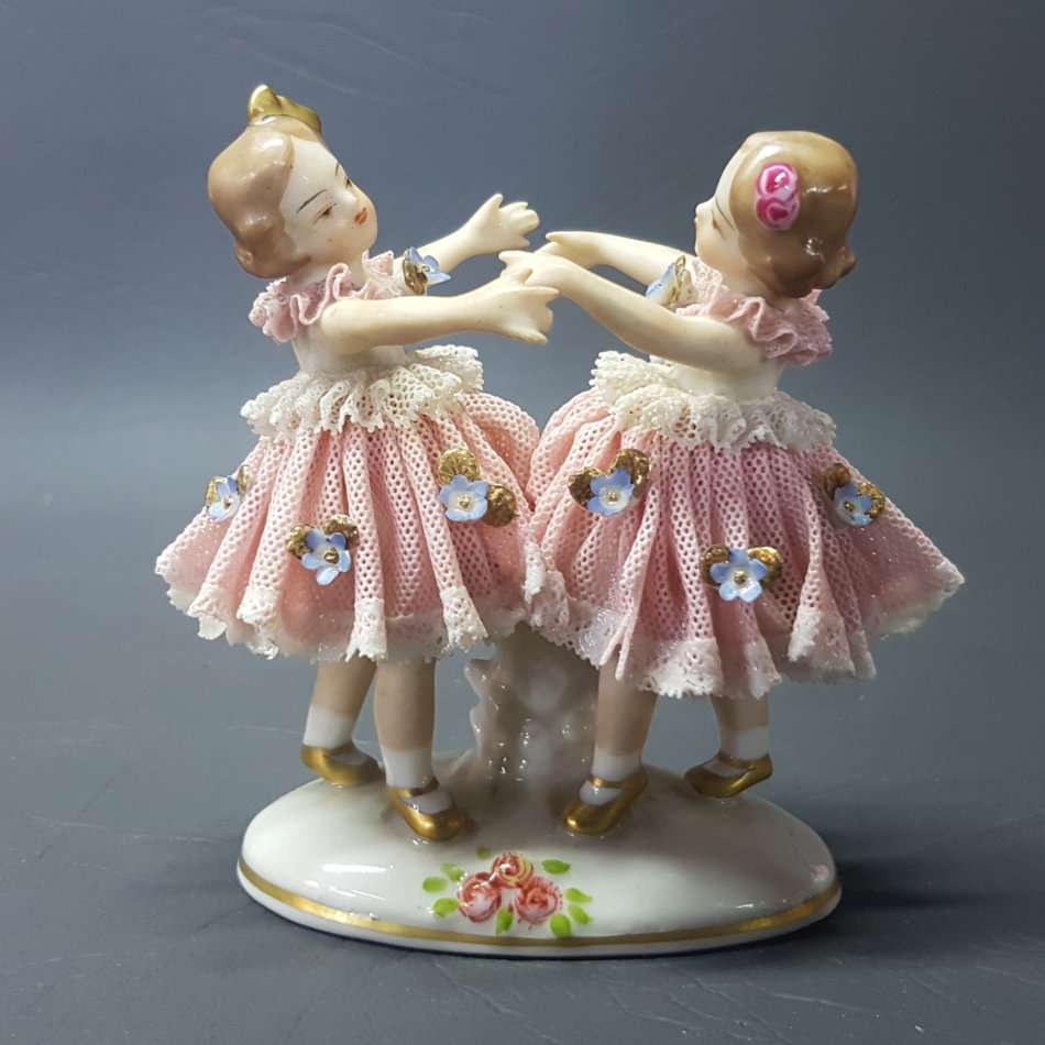 Original Dresden Lace Porcelain Ballerinas!!!