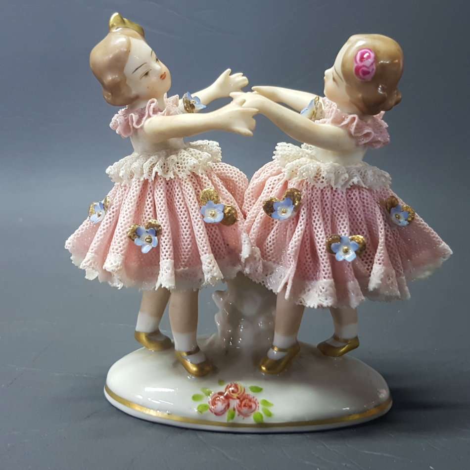Original Dresden Lace Porcelain Ballerinas!!!