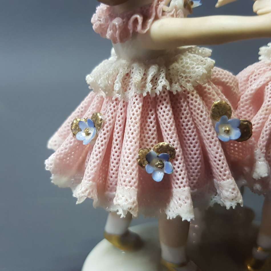 Original Dresden Lace Porcelain Ballerinas!!!