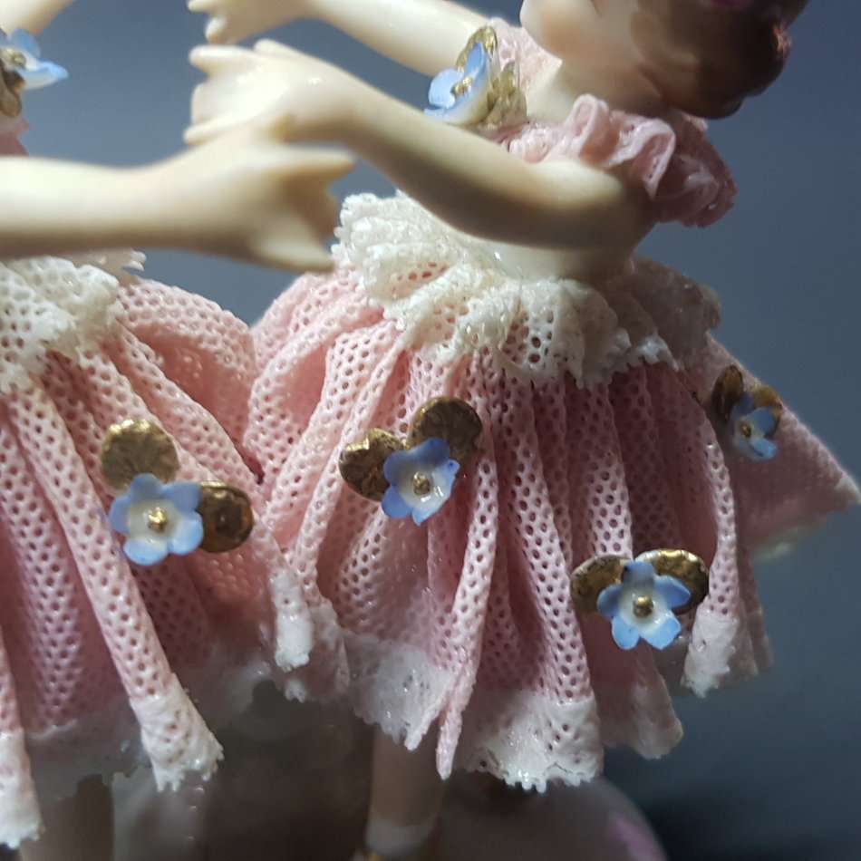 Original Dresden Lace Porcelain Ballerinas!!!