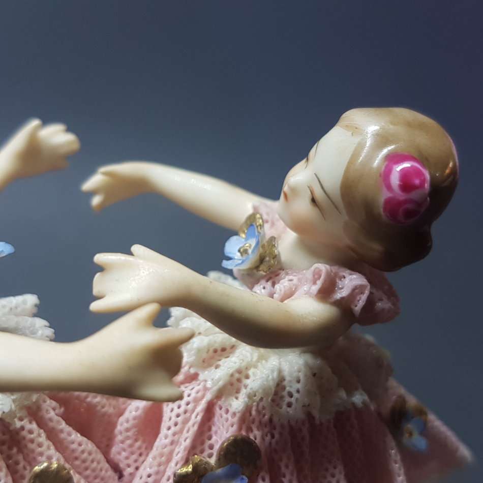 Original Dresden Lace Porcelain Ballerinas!!!