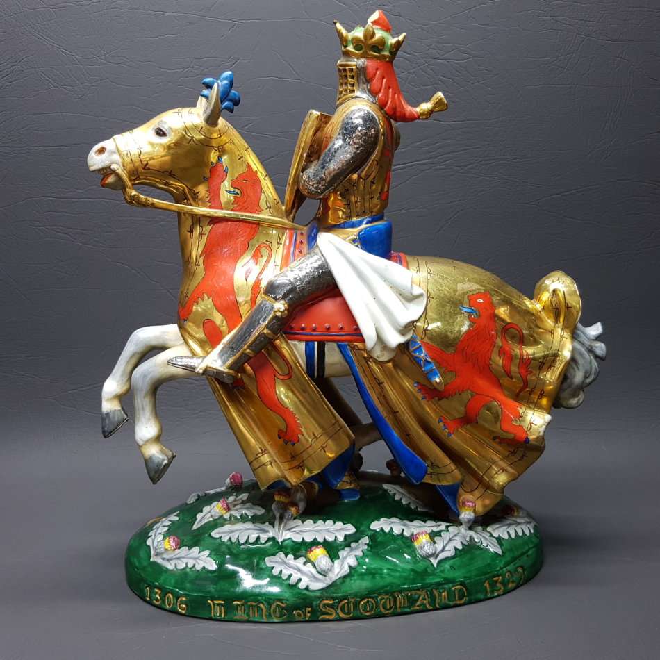 RARE!!! Highly Decorative Glazed Porcelain LARGE Knight on Horse!!!