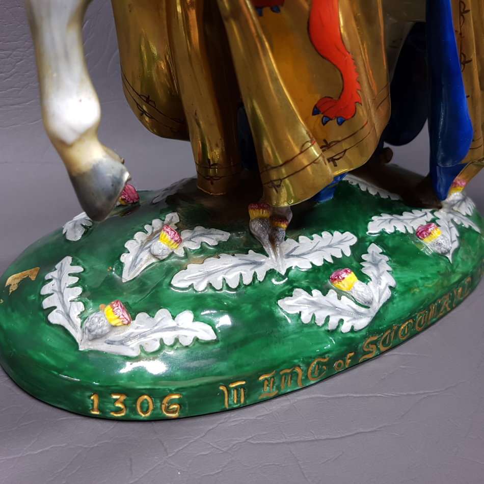 RARE!!! Highly Decorative Glazed Porcelain LARGE Knight on Horse!!!