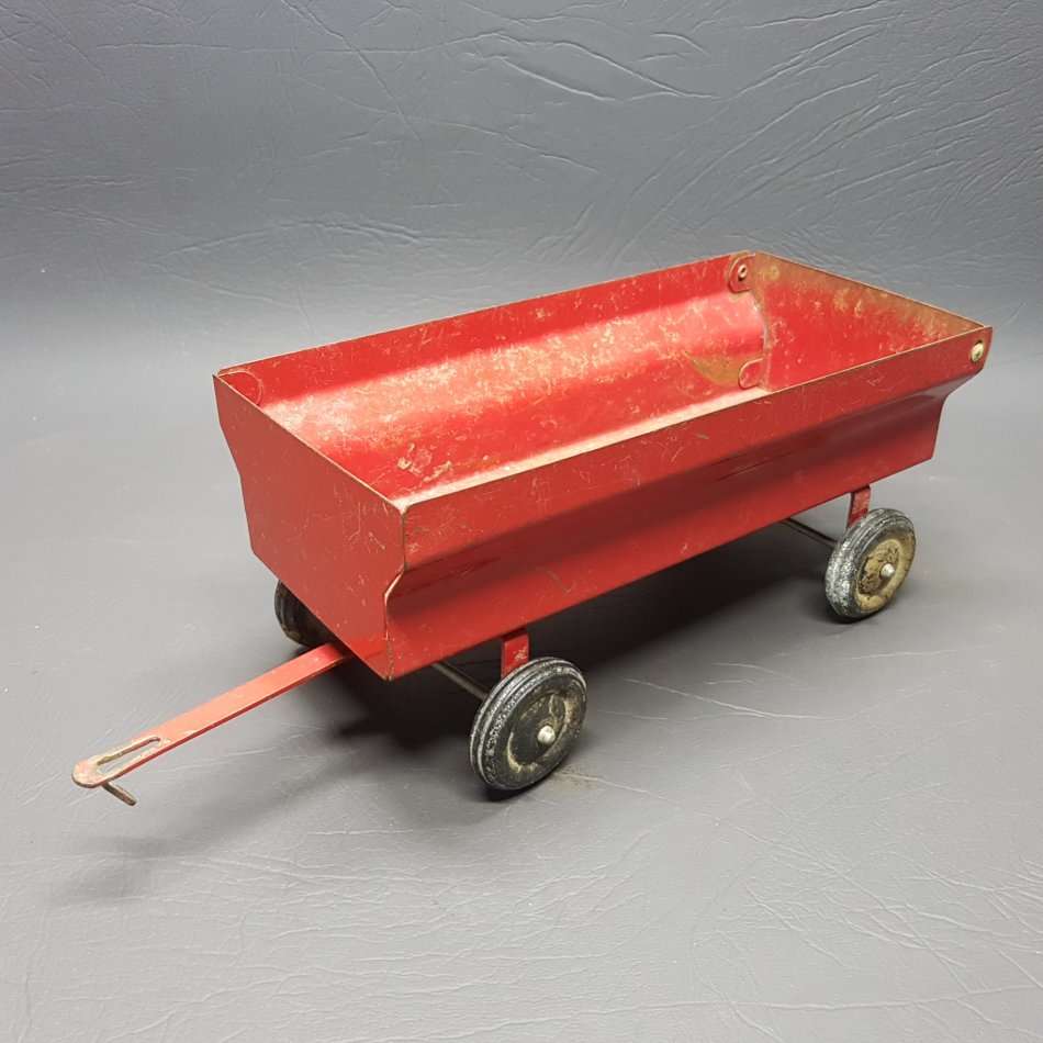 Large Vintage Pressed Metal Farm Trailer!!!