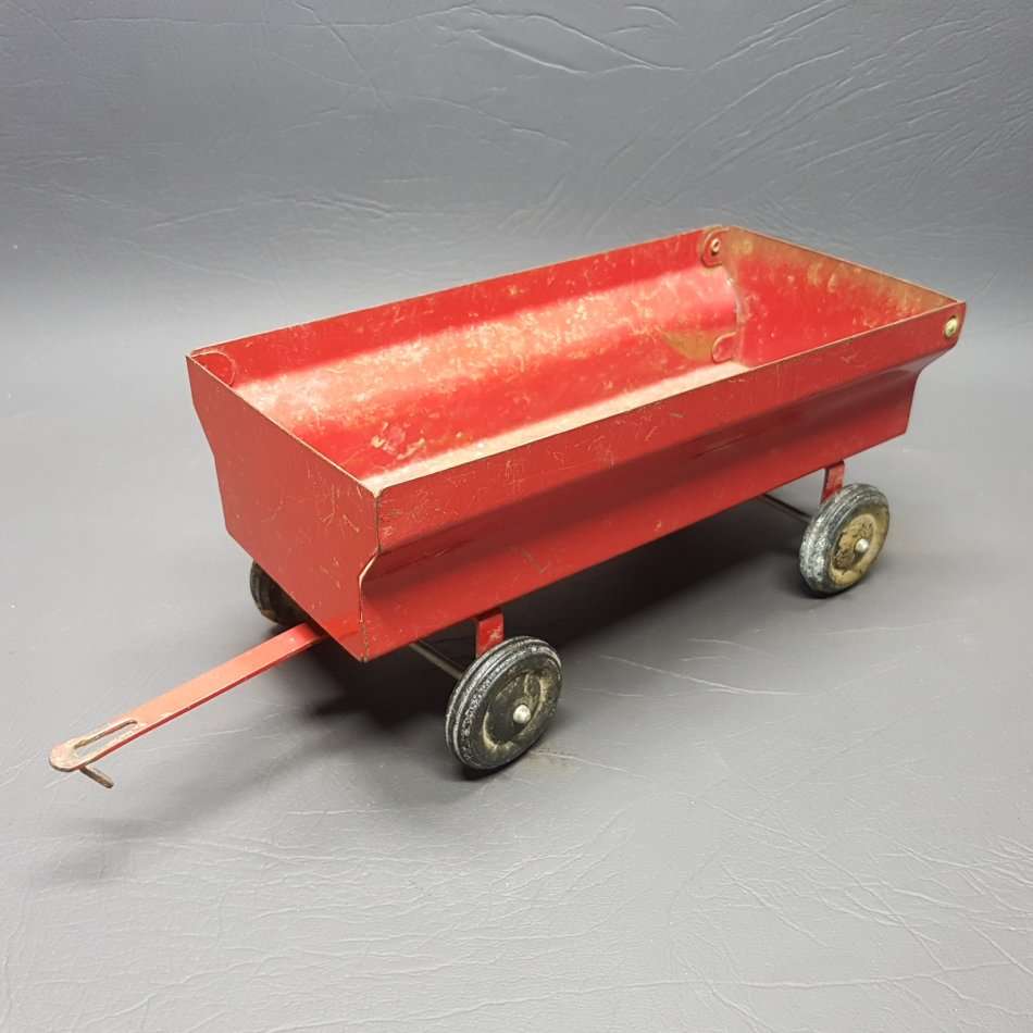 Large Vintage Pressed Metal Farm Trailer!!!