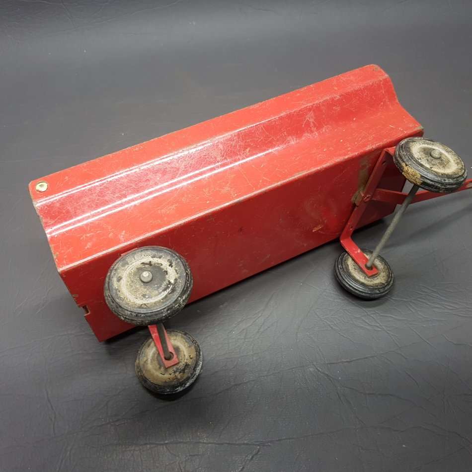Large Vintage Pressed Metal Farm Trailer!!!