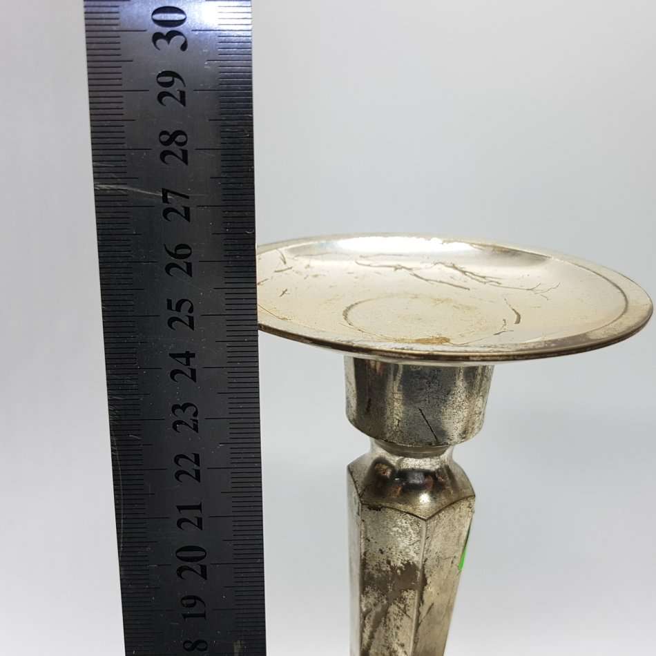 Two Large Silver-plate Candle Stands!!!