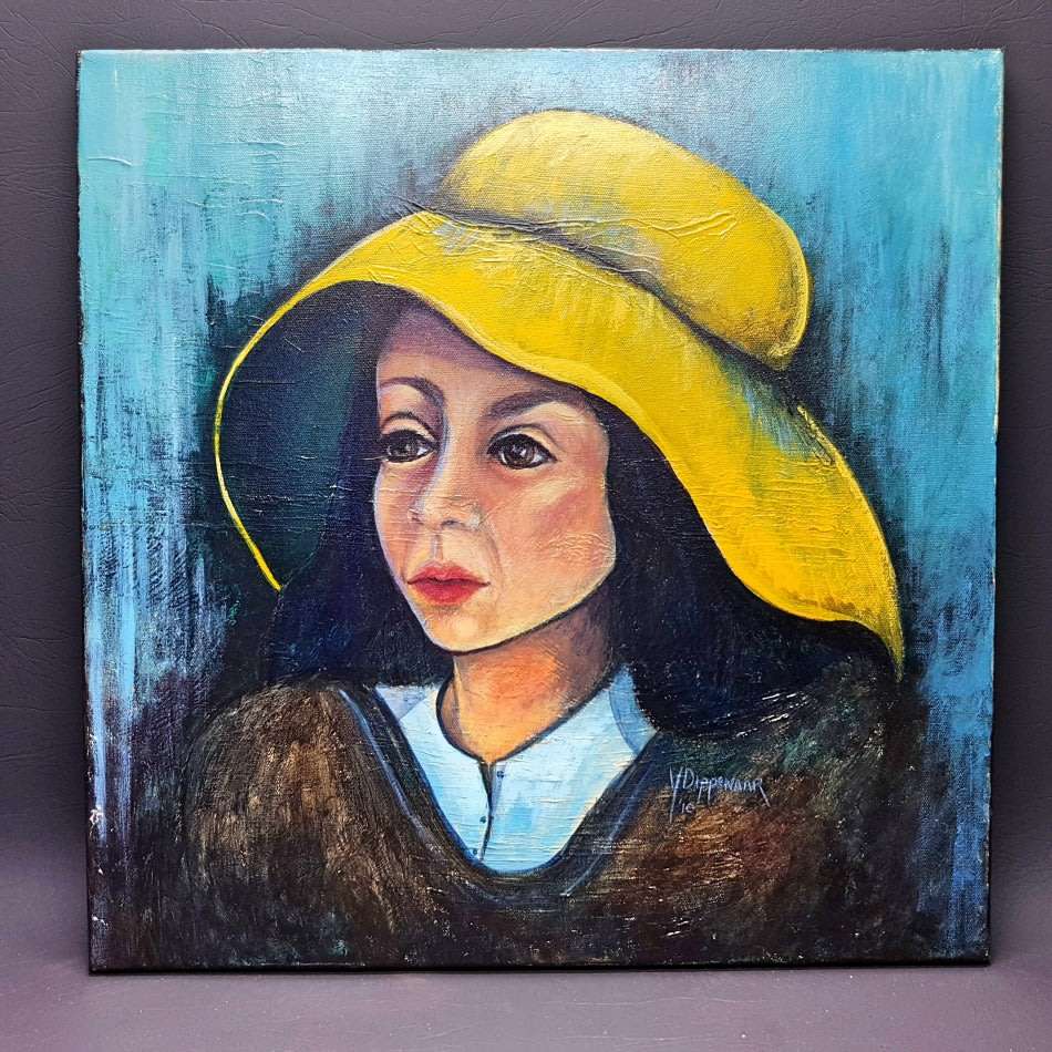 Original Oil on Canvas Portrait by Y Dippenaar (510mm x 510mm)