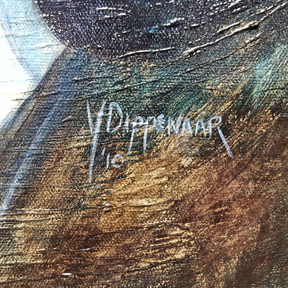 Original Oil on Canvas Portrait by Y Dippenaar (510mm x 510mm)