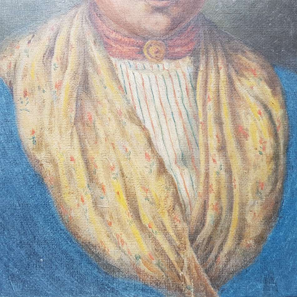 RARE!!! Antique Framed Oil On Canvas Portrait (Unsigned)