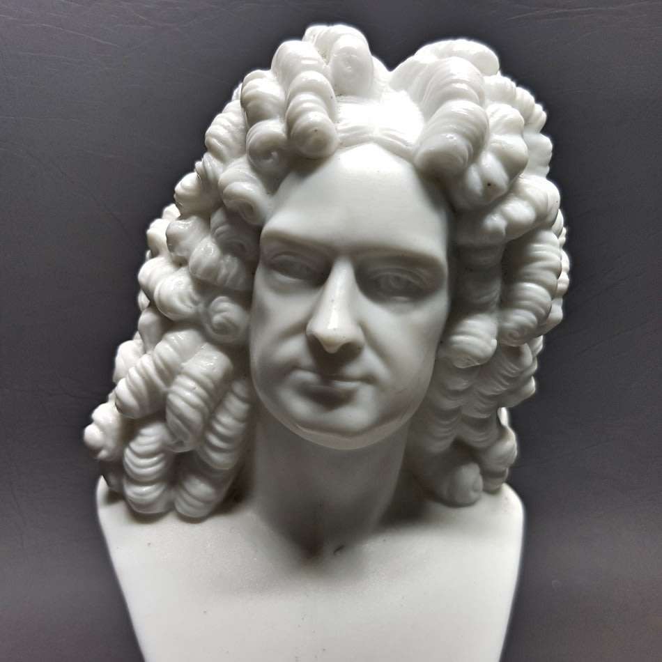 RARE!!! Highly Detailed German White Porcelain "Handel" Bust Paperweight!!! (160mm Tall )