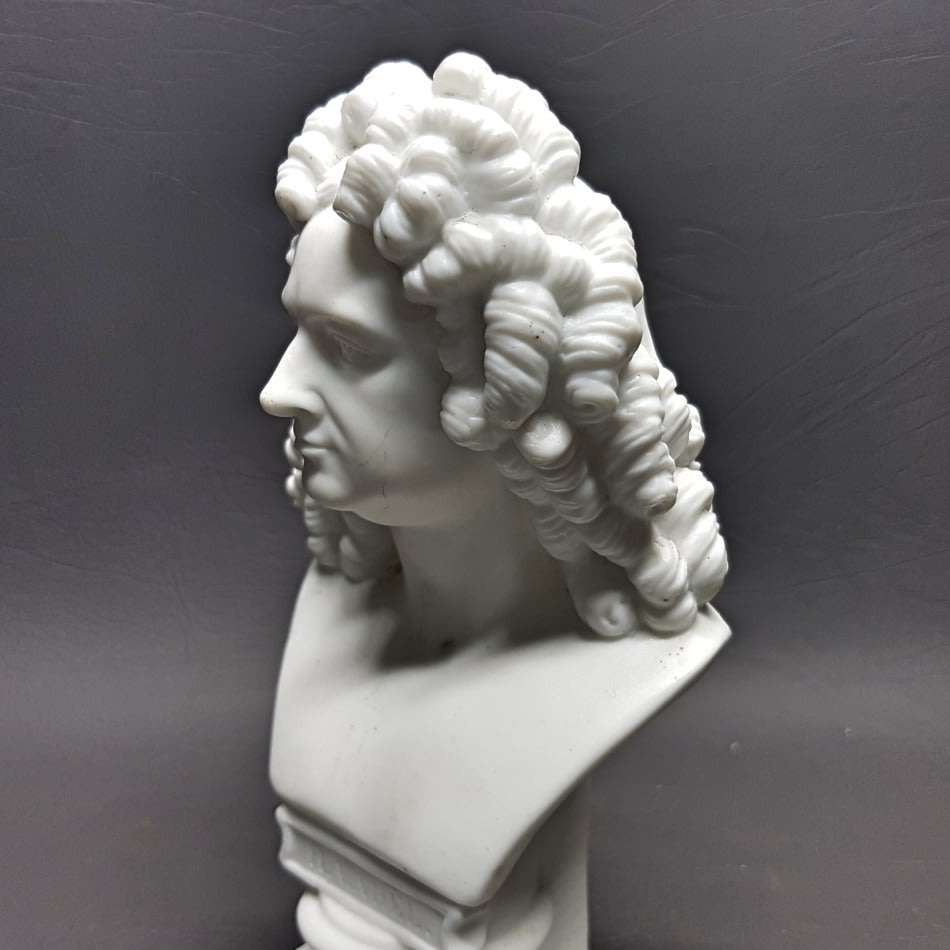 RARE!!! Highly Detailed German White Porcelain "Handel" Bust Paperweight!!! (160mm Tall )