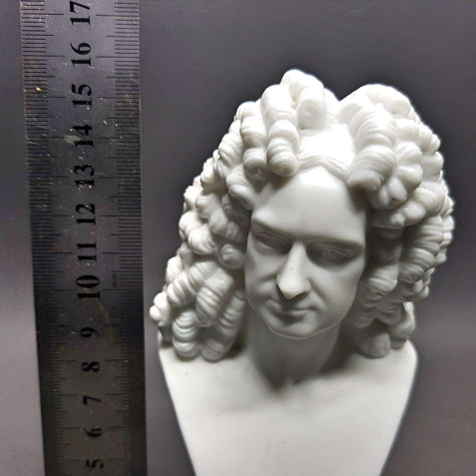 RARE!!! Highly Detailed German White Porcelain "Handel" Bust Paperweight!!! (160mm Tall )