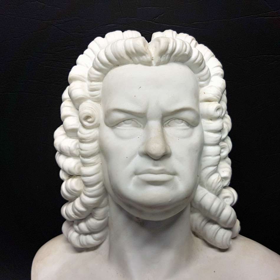 RARE!!! LARGE Highly Detailed German White Porcelain "J.S Bach" Bust!!! (300mm Tall )