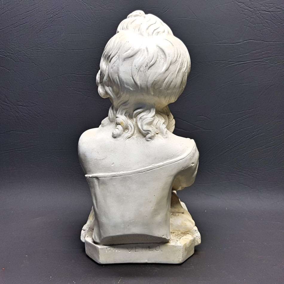 RARE!!! Original Signed Plaster-cast Torso Of Young Girl and Books!!!!