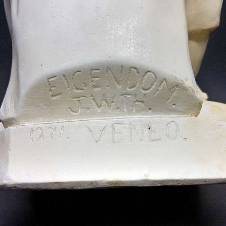 RARE!!! Original Signed Plaster-cast Torso Of Young Girl and Books!!!!