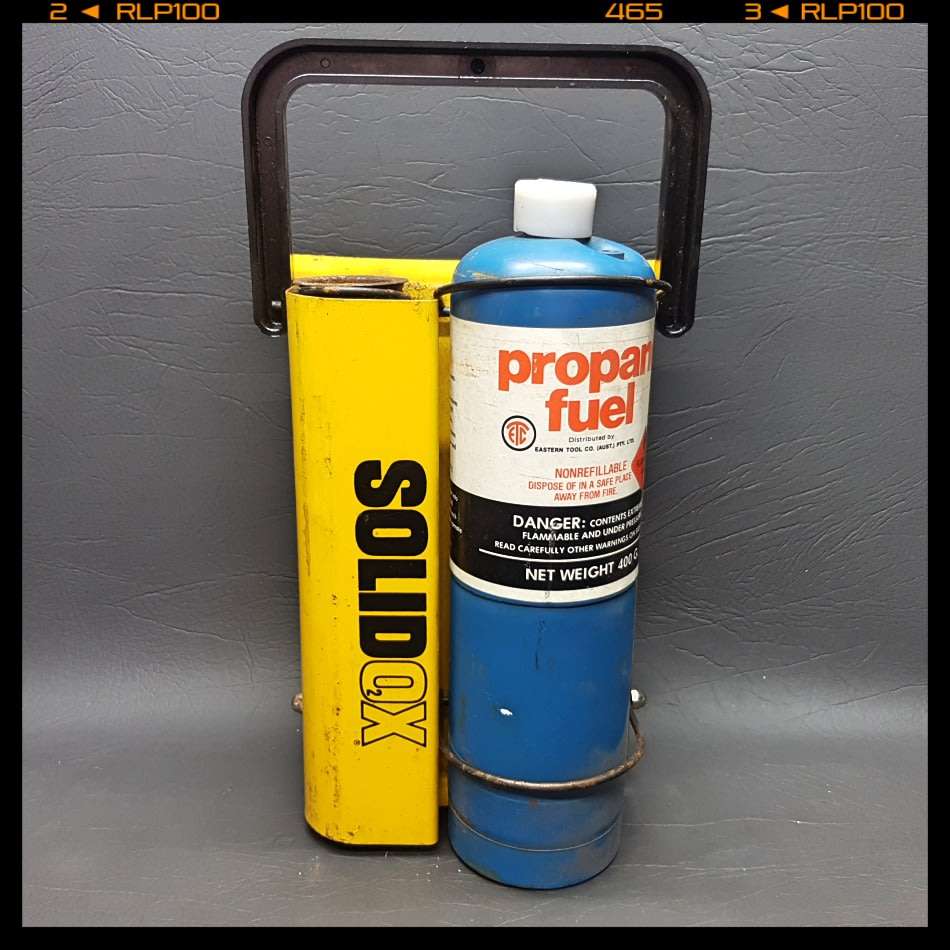 Original Vintage SOLIDOX Small Welding Torch Display