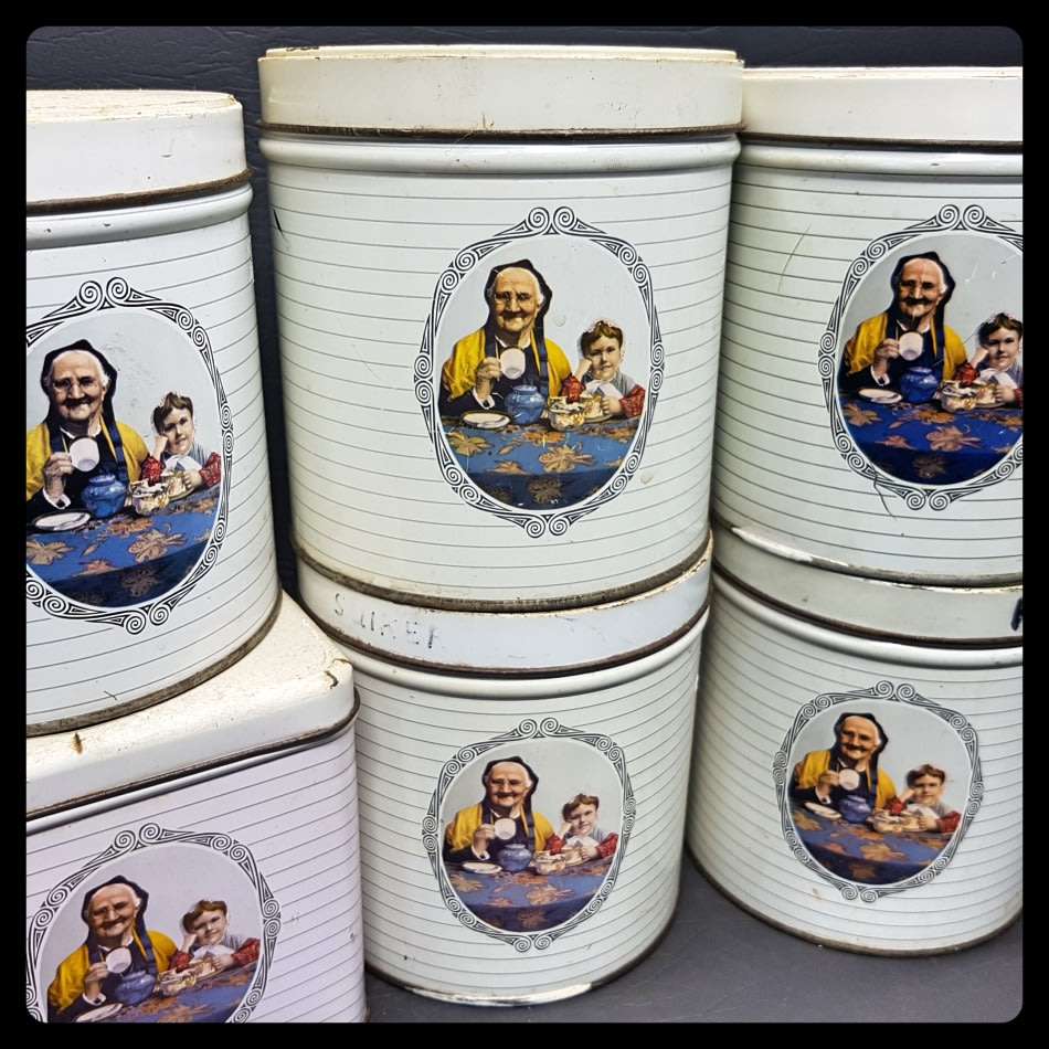 RARE!!! Large Vintage Mazawattee Tea Tin Collection!!! (Bid for All)