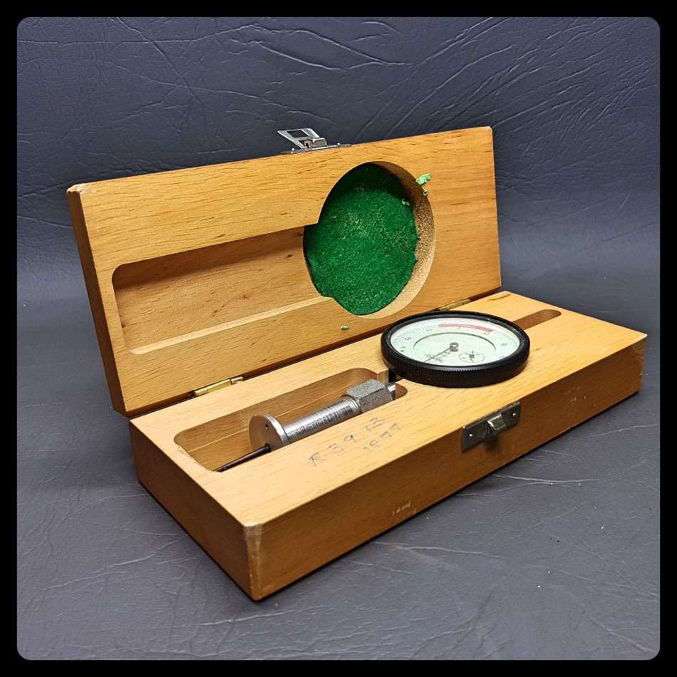 Vintage Wood Boxed Rambold .01 mm Gauge Made in Germany