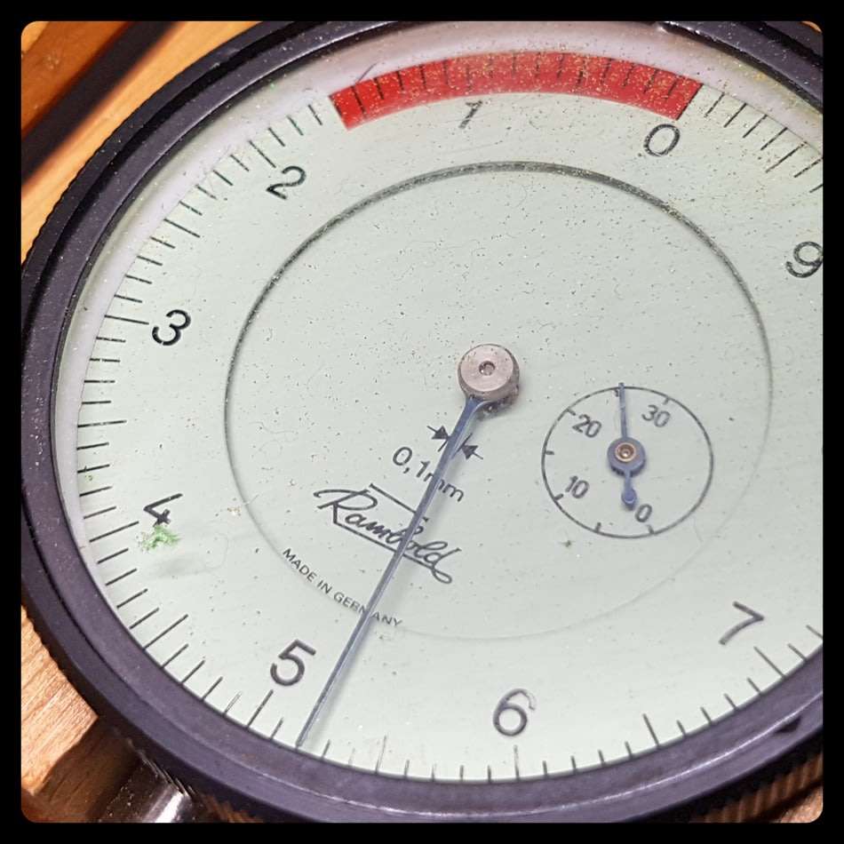 Vintage Wood Boxed Rambold .01 mm Gauge Made in Germany