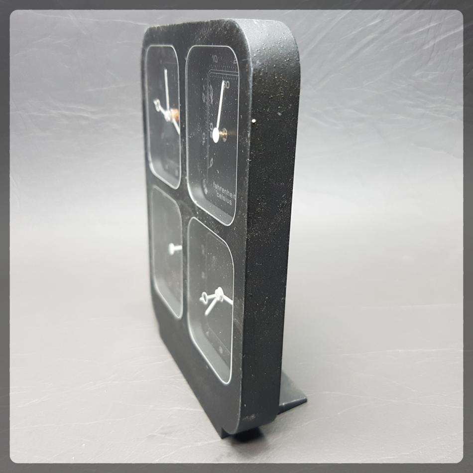 Original Cast Metal Digital Clock Barometer Combo (Working)