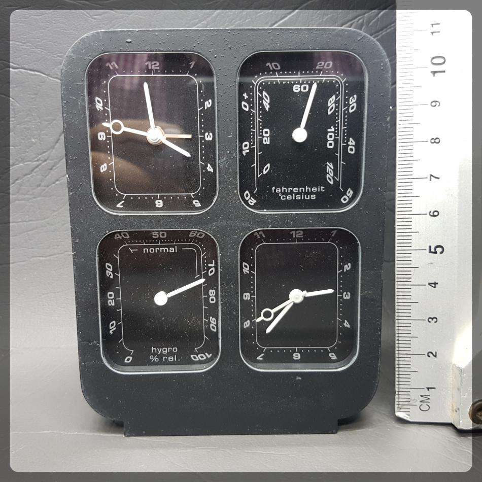Original Cast Metal Digital Clock Barometer Combo (Working)