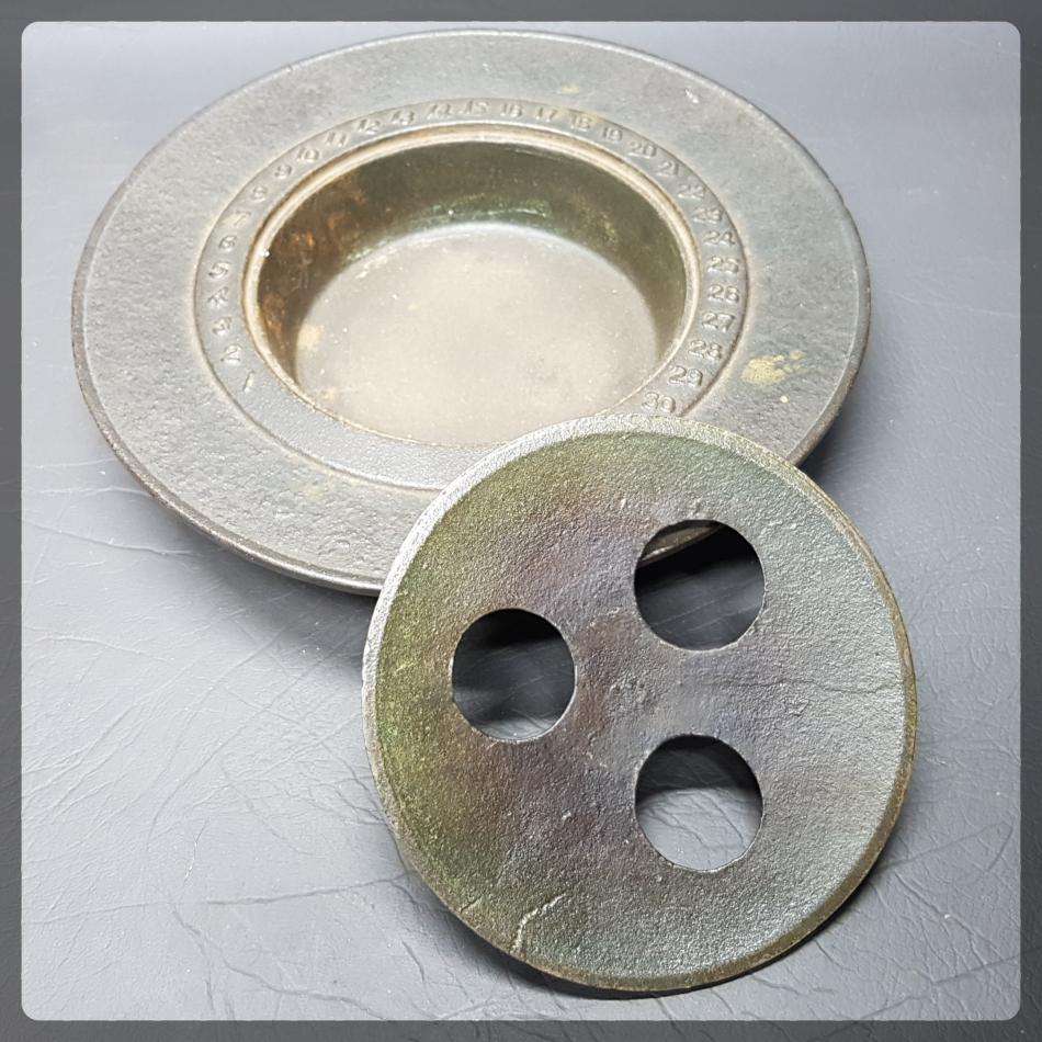 RARE!!! Large Cast Metal Oriental Calendar Burner!!!!