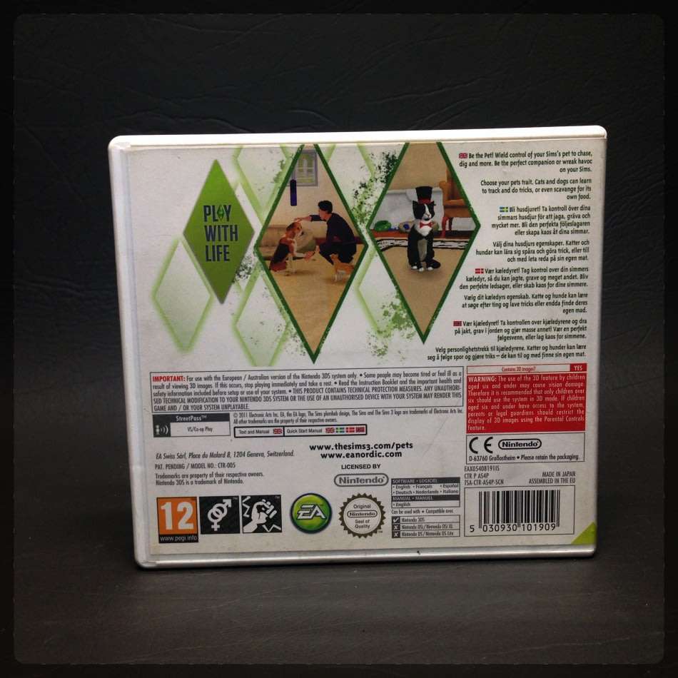 Original Nintendo 3DS The SIMS 3 Pets